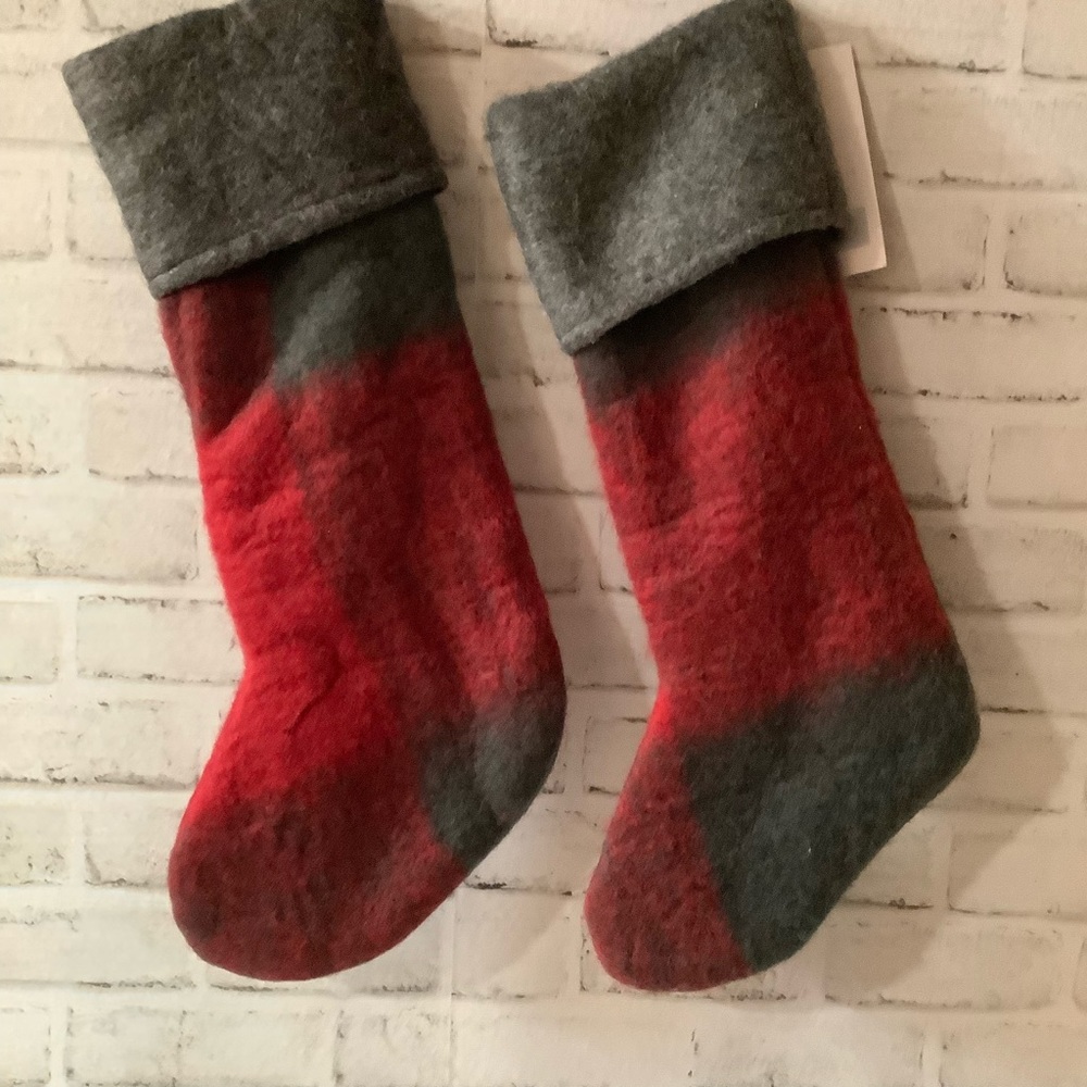 Rachel Ashwell 2Pc Mohair Fur Cuff Stockings